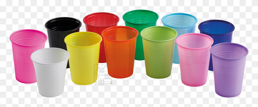 2808x1046 Plain Plastic Cup Monoart Bag Vasos Desechables Para Odontologia, Plastic Bag, Bucket, Paint Container HD PNG Download