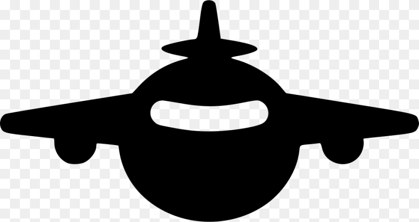 Plane, Stencil, Silhouette Transparent PNG
