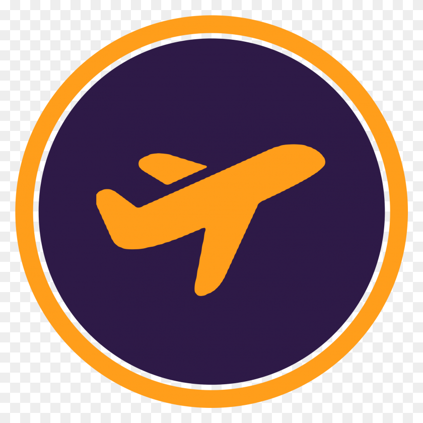2062x2062 Plane Icon Small Circle, Logo, Symbol, Trademark HD PNG Download