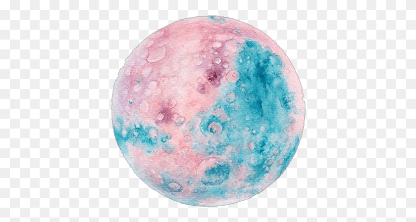 394x389 Planet Pink Blue Surreal Space Universe Stars Watercolor Planet, Outer Space, Astronomy, Outdoors HD PNG Download