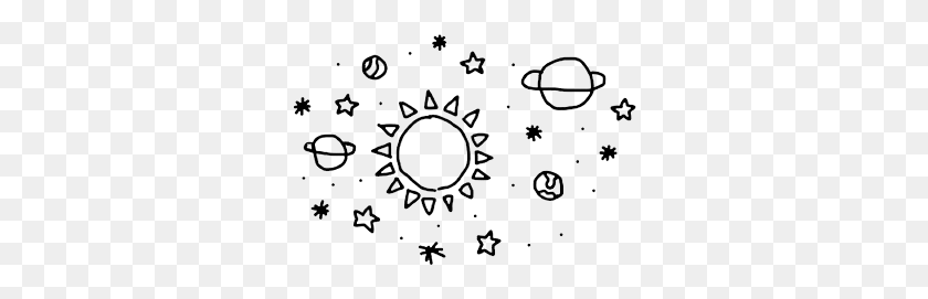312x211 Planet Planets Stars Sun Doodle Sketch Freetoedit Space Aesthetic, Pattern, Machine, Floral Design HD PNG Download