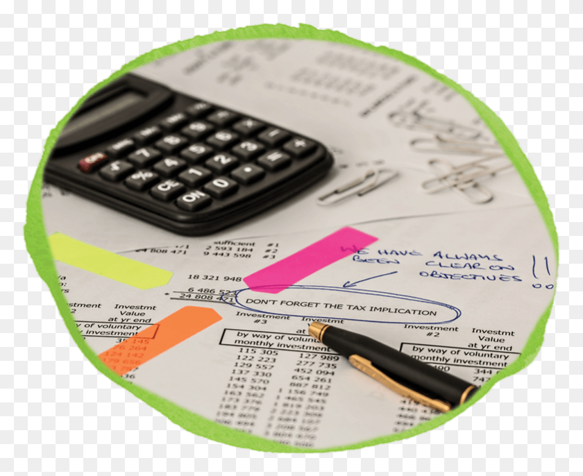 781x627 Planned Gifts Green Circle Certified Public Accountant, Electronics, Calculator, Remote Control HD PNG Download