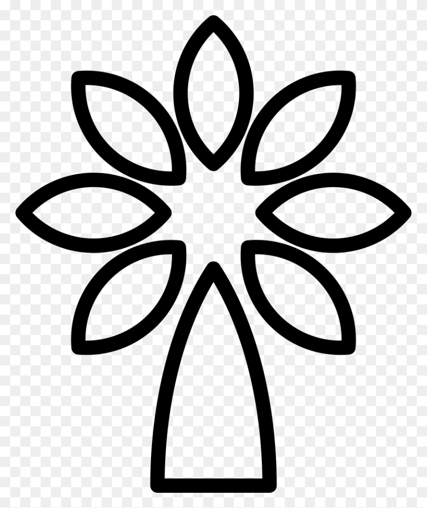 812x980 Plant Flower Outline Comments Daisy Vector Flower Svg, Stencil, Symbol, Pattern HD PNG Download