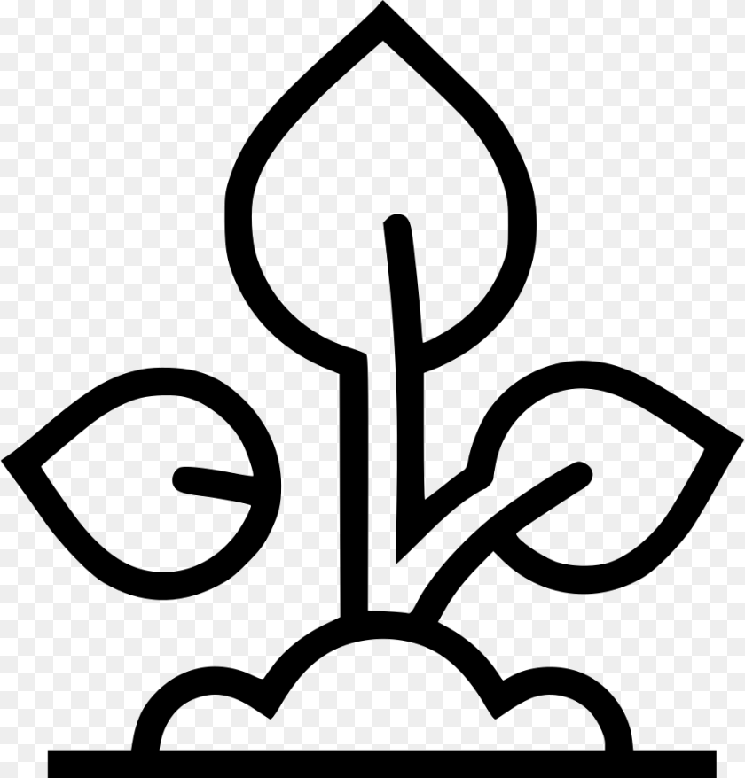 Plant Seedling Grow Icon, Stencil, Electronics, Hardware, Smoke Pipe PNG