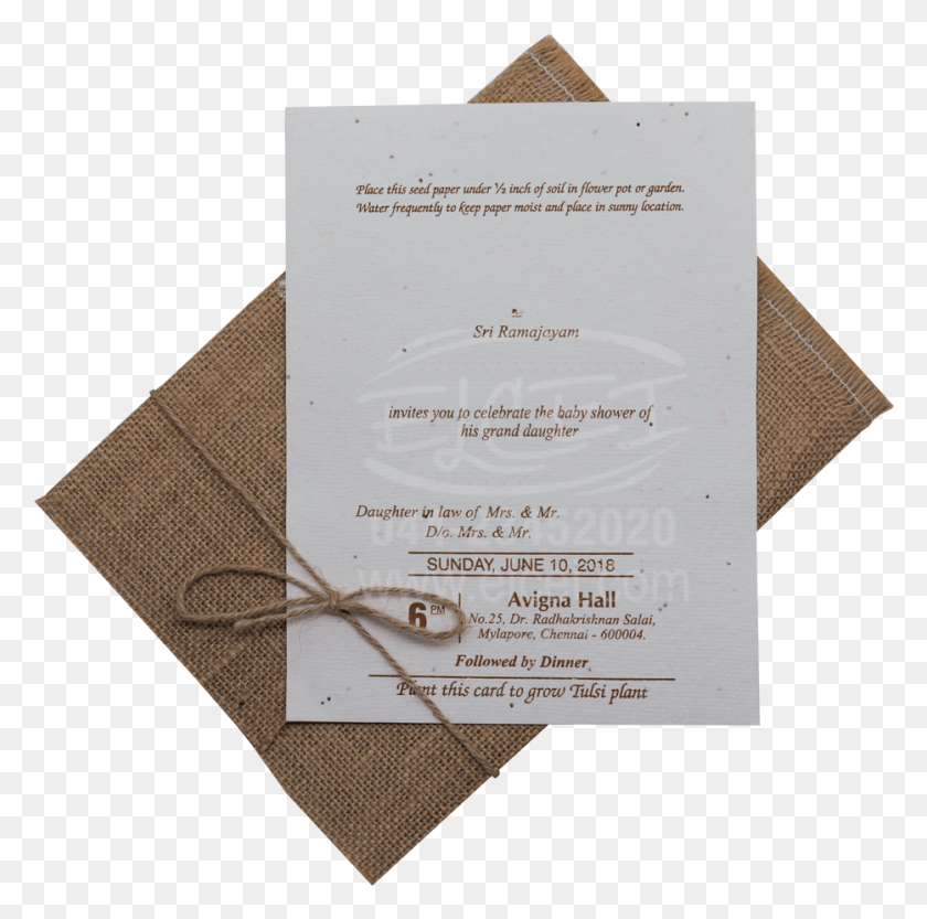 933x925 Plantable Seed Paper Invitation Construction Paper, Envelope, Text, Mail HD PNG Download