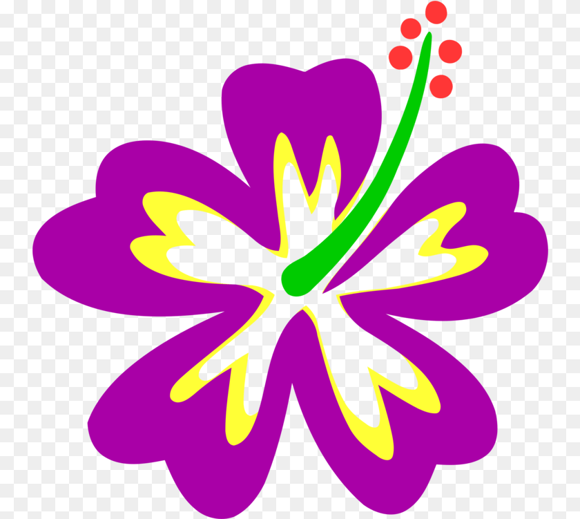 748x751 Plantflowerleaf Royalty Svg Fleur Hawaienne, Flower, Plant, Purple, Art Clipart PNG