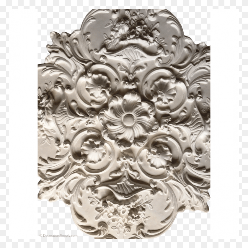 800x800 Plaster Centerpiece Louis Xv Relief, Floral Design, Pattern, Graphics HD PNG Download