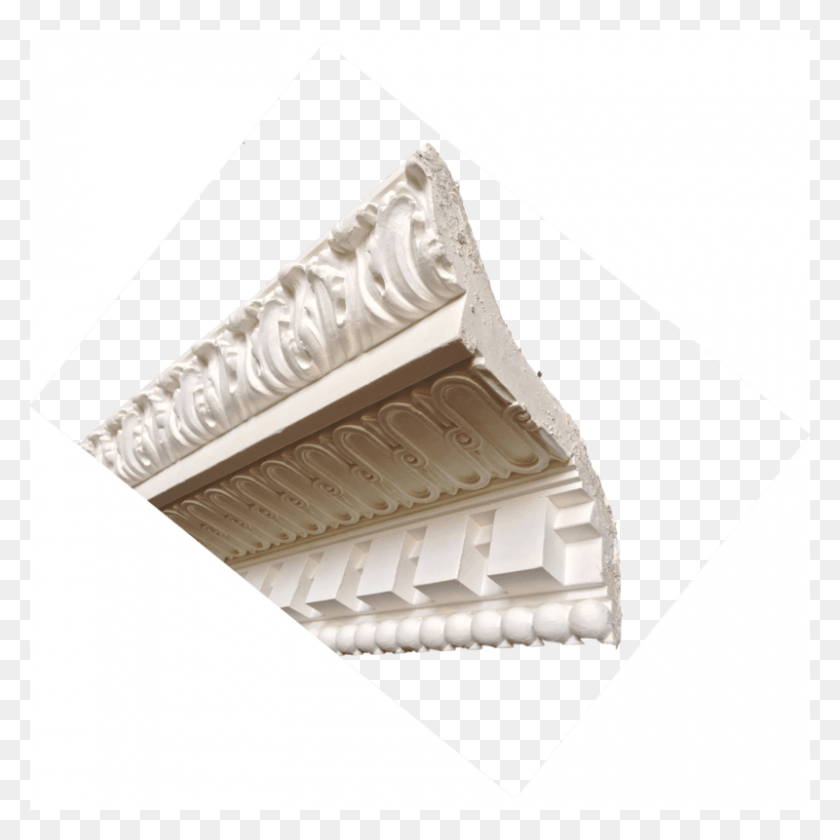 800x800 Plaster Crown French Acanthus Dentil 6 12 P X Ice Cream Cone, Rug, Building, Triangle HD PNG Download