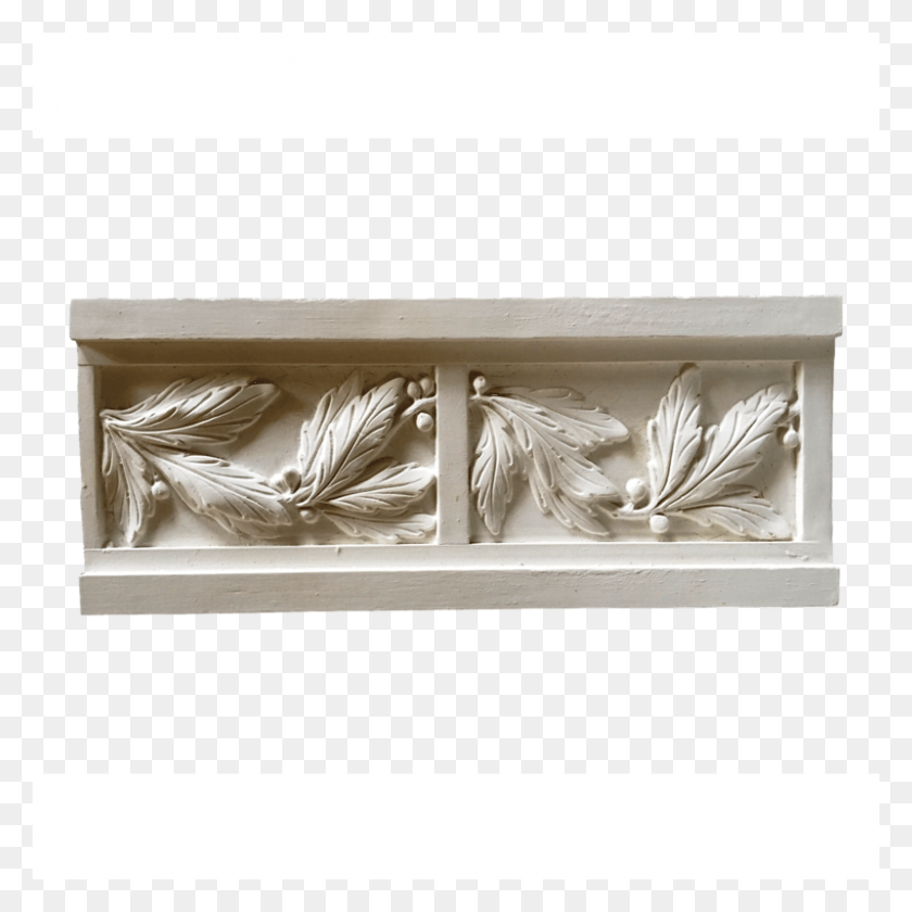 800x800 Plaster Frieze Molding Modern Leaf 5 W X Relief, Ivory, Sculpture HD PNG Download