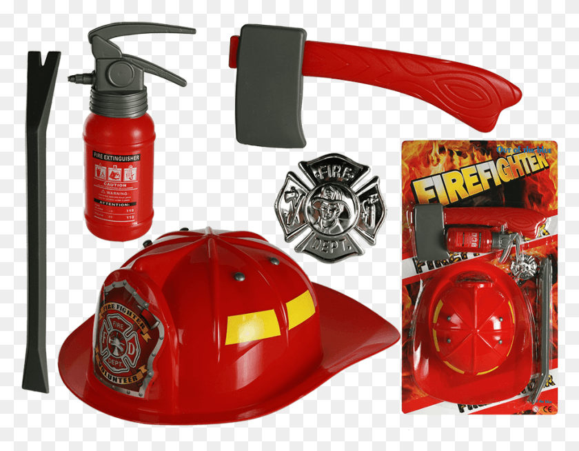 908x692 Plastic Firefighter Outfit Baseball Cap, Wristwatch, Helmet, Clothing Descargar Hd Png