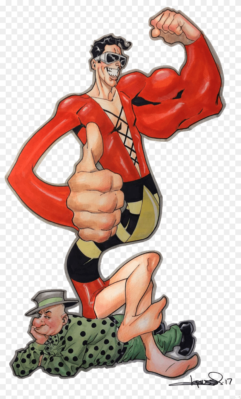 966x1601 Plastic Man Pic Cartoon, Finger, Body Part, Person, Hand Sticker PNG