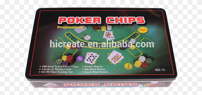 635x336 Пластиковые Фишки Для Покера В Жестяной Коробке Настольная Игра, Азартные Игры, Слот Hd Png Скачать