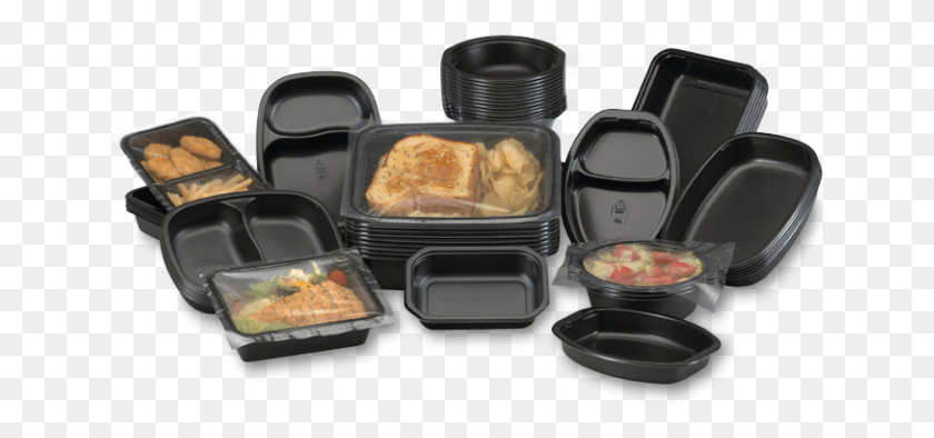 647x334 Plastic Trays Prepackaged Meal, Lunch, Food, Appliance Descargar Hd Png