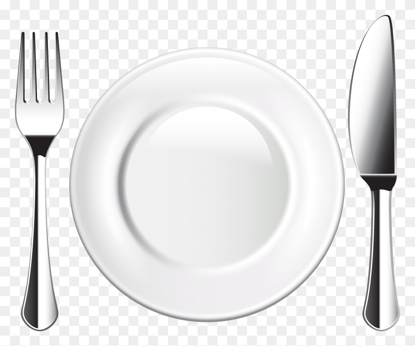 3861x3177 Plate Knife And Fork Clipart Plate Fork And Knife, Cutlery, Pottery, Spoon HD PNG Download
