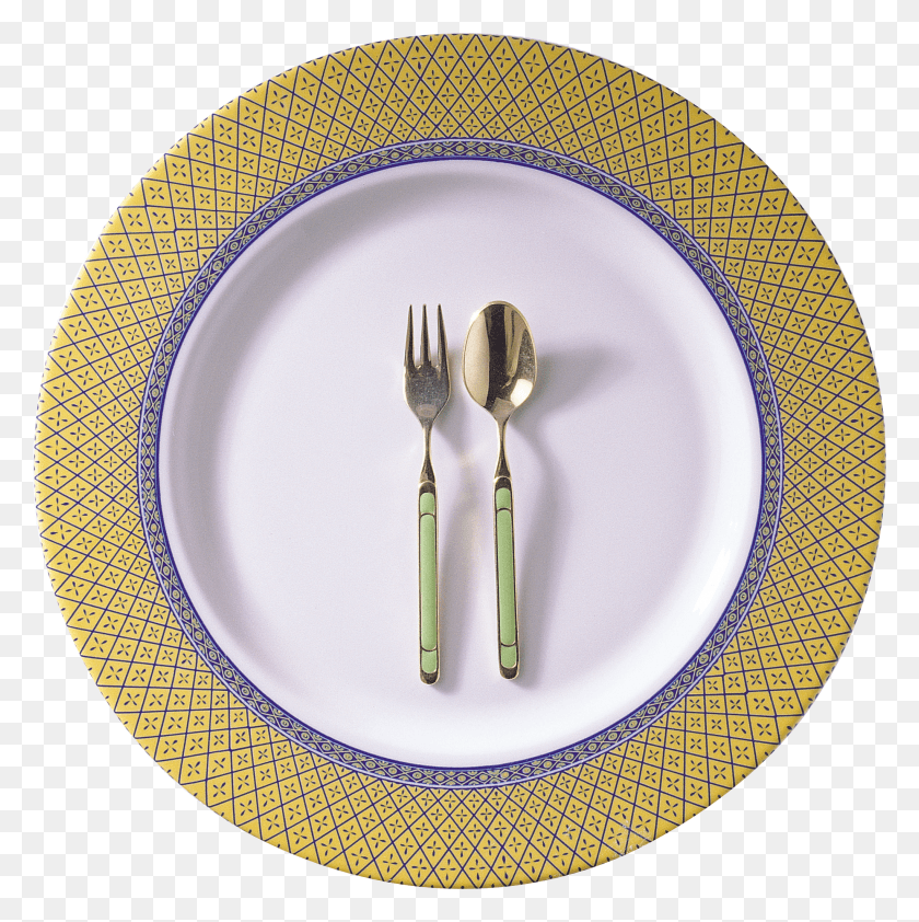 2046x2052 Plate With Cutlery HD PNG Download
