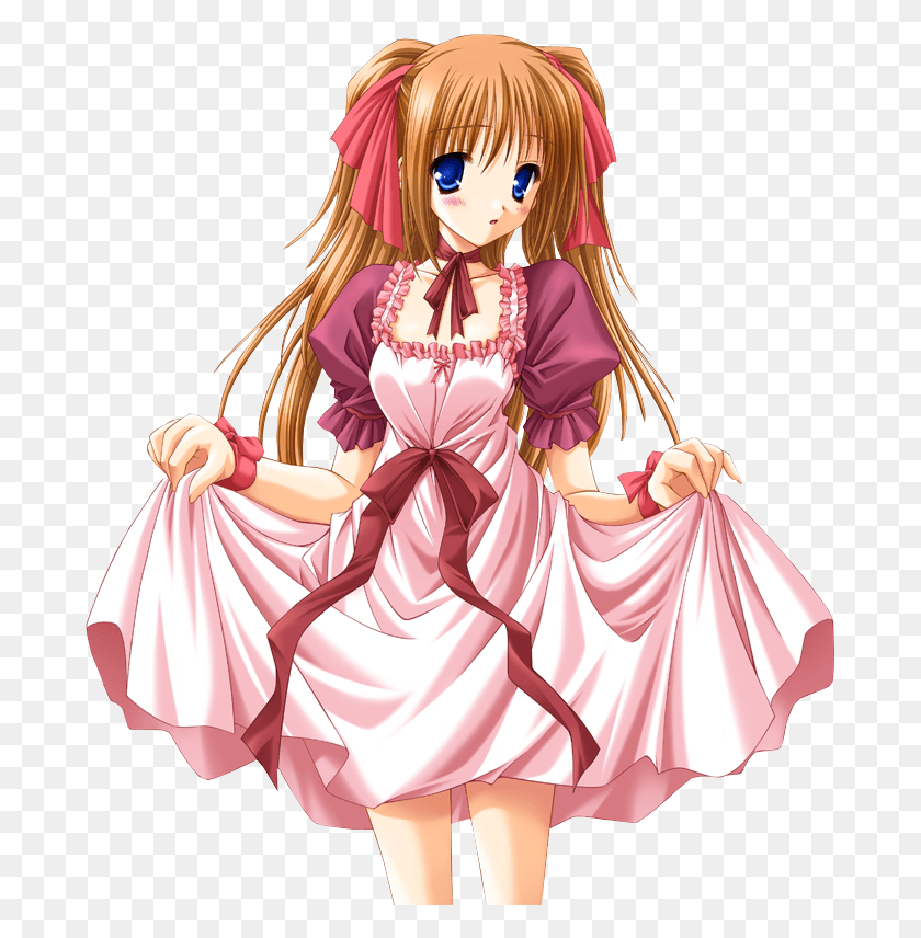 685x796 Platinum Wind Anime Girl Pink Dress, Doll, Toy, Manga HD PNG Download