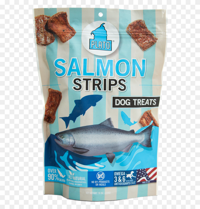 571x818 Plato All Natural Salmon Strips Dog Treats Plato Pet Treats, Coho, Fish, Animal HD PNG Download