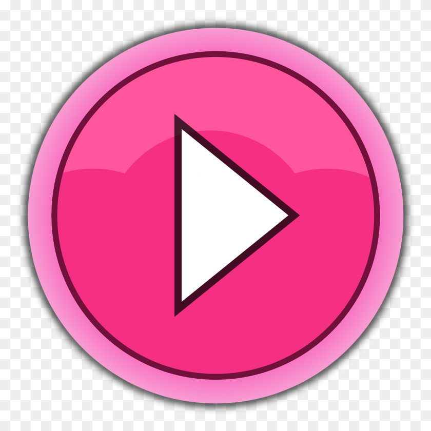 1137x1137 Play Button Pink, Symbol, Triangle, Label HD PNG Download