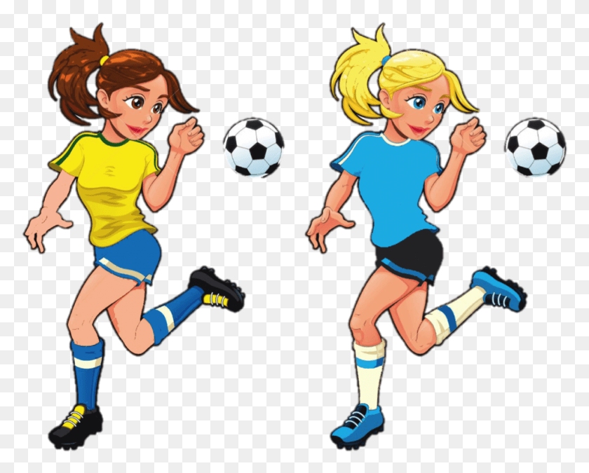 963x760 Play Clipart Female Soccer Player Imagens De Futebol Feminino, Soccer Ball, Ball, Soccer HD PNG Download