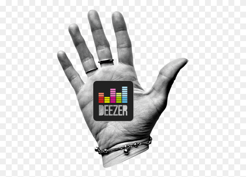 455x543 Play On Deezer Deezer, Hand, Person, Human HD PNG Download