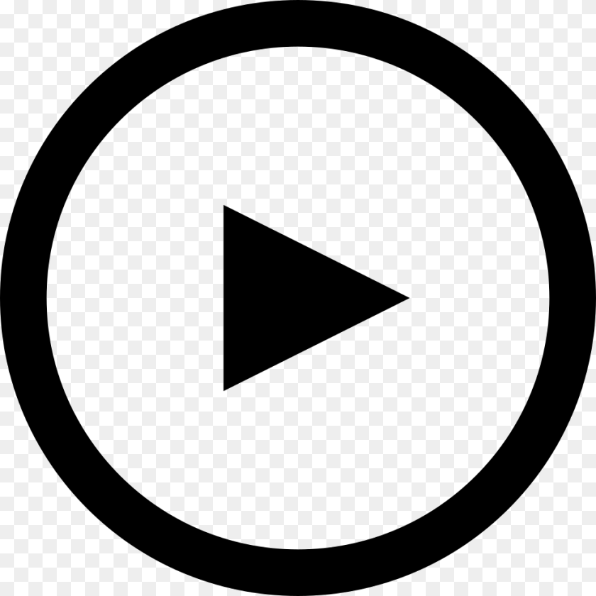 Play Right Arrow Symbol In Circular Multimedia Button Icon, Triangle, Disk Sticker PNG