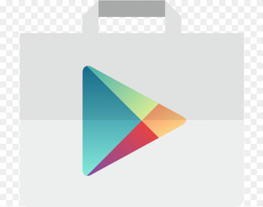 717x662 Play Store Icon Android Kitkat Image Play Store Logo, Triangle, Bag PNG