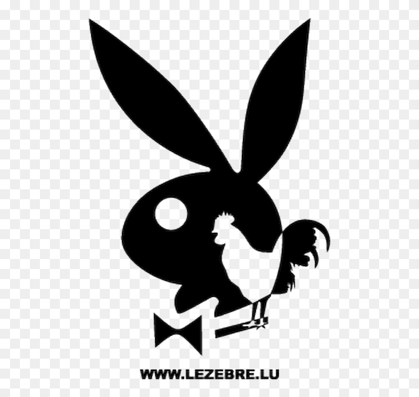 497x737 Playboy Bunny Silhouette Design Print Geeky Hand Shadow Логотип Playboy, Трафарет, Этикетка, Текст Hd Png Скачать