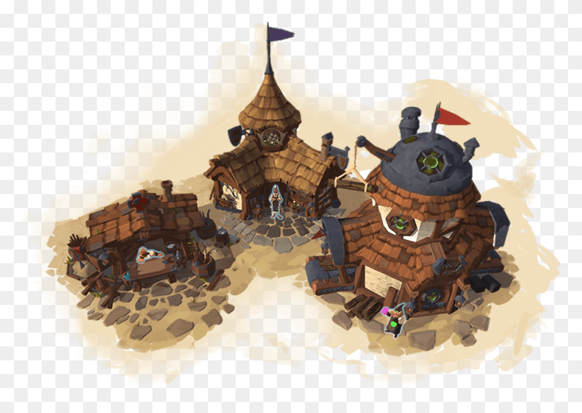 974x670 Player Housing Albion Online Game Real Estate, Clock Tower, Tower, Architecture HD PNG Download