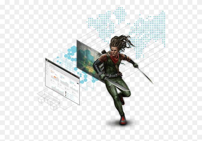533x526 Playfab Casestudy Hero Revised Illustration, Person, Human, Sport HD PNG Download