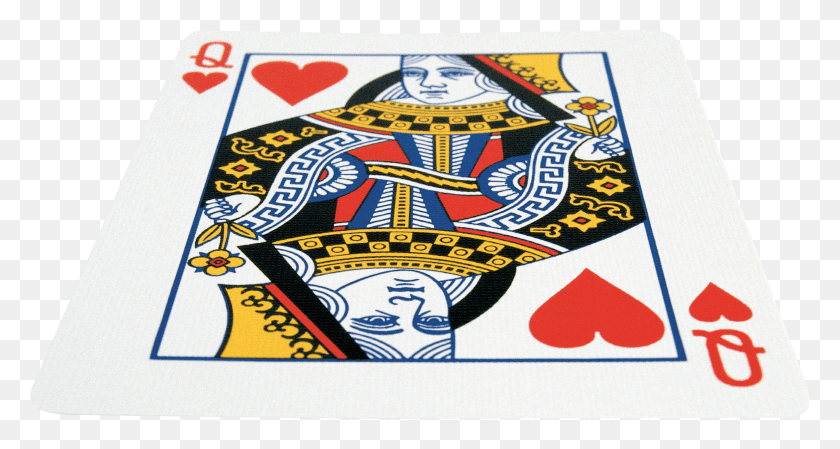 2463x1229 Playing Cards Image Card Queen Of Hearts, Label, Text, Logo HD PNG Download