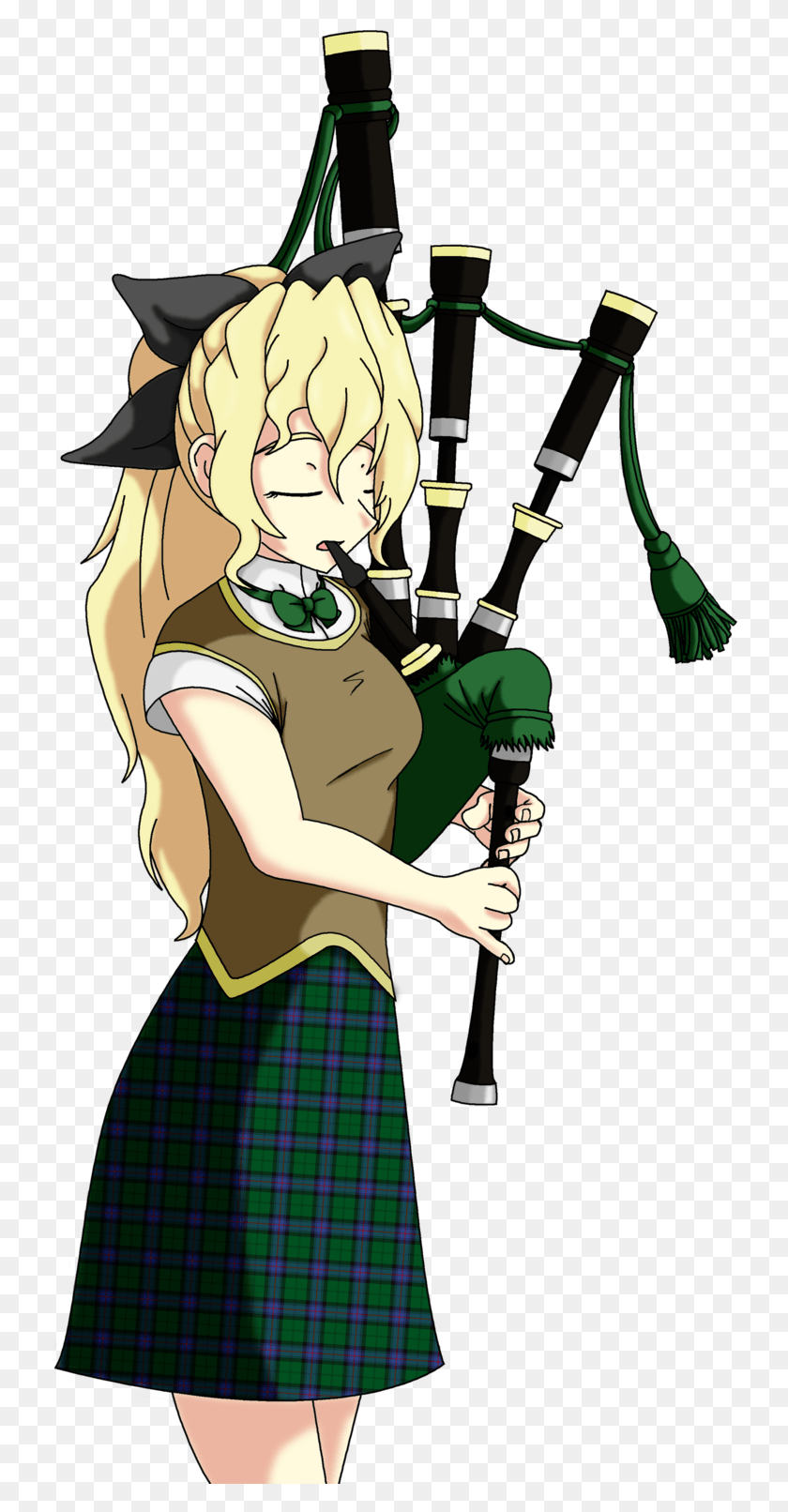 734x1552 Playing The Bagpipes Katawa Shoujo Lilly Scottish, Clothing, Apparel, Leisure Activities HD PNG Download