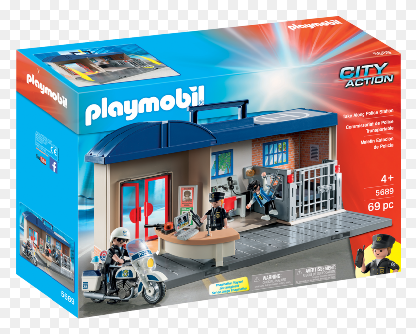 1119x880 Playmobil 5689 Comisaria De Policia Playmobil Police Station, Furniture, Person, Helmet HD PNG Download