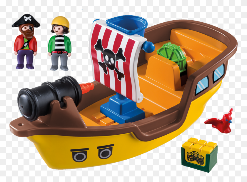1362x977 Playmobil Floating Pirate Ship Good Toy Guide Km Barco Pirata 123 Playmobil, Kart, Vehicle, Transportation HD PNG Download