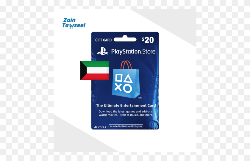 481x481 Playstation 20 Kuwaiti Psn Gift Card 10 Usd, Text, Id Cards, Document HD PNG Download