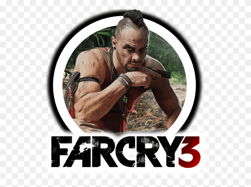 554x567 Playstation 3 Cheats For Far Cry Far Cry 3 Logo, Poster, Advertisement, Person HD PNG Download