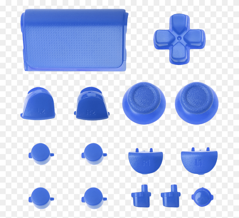 699x704 Playstation 4 Controller Button Set Blue Ps4 Plastic, Meal, Food, Dish HD PNG Download