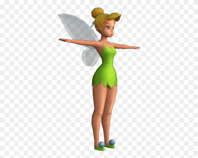 351x611 Playstation Kingdom Hearts Tinkerbell The Models Resource Tinkerbell Kingdom Hearts Model, Person, Human, Dance Pose HD PNG Download