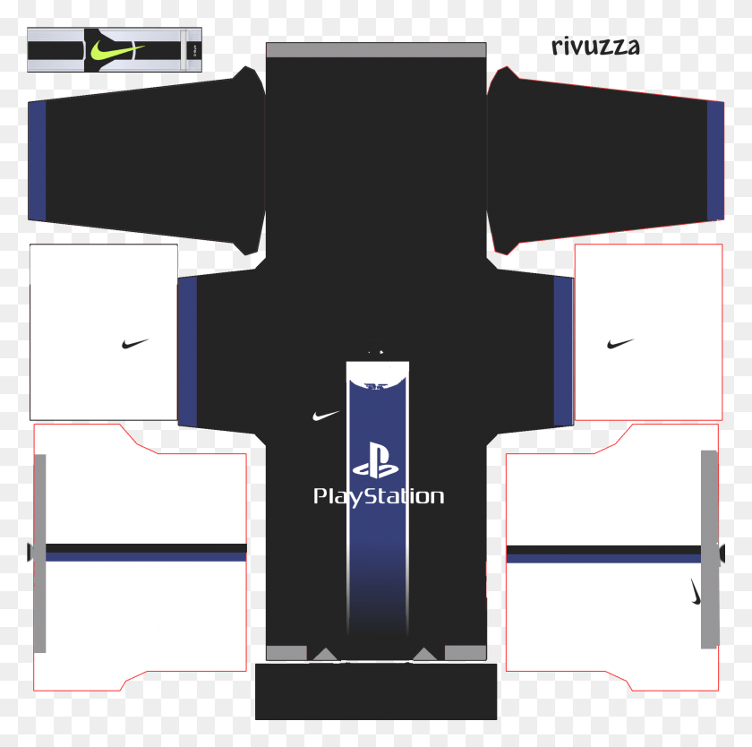 2049x2035 Playstation Kit For Pes 2017 By Rivuza Dream League Soccer 2019 Kits Inter Milan, Diagram, Floor Plan, Plot HD PNG Download