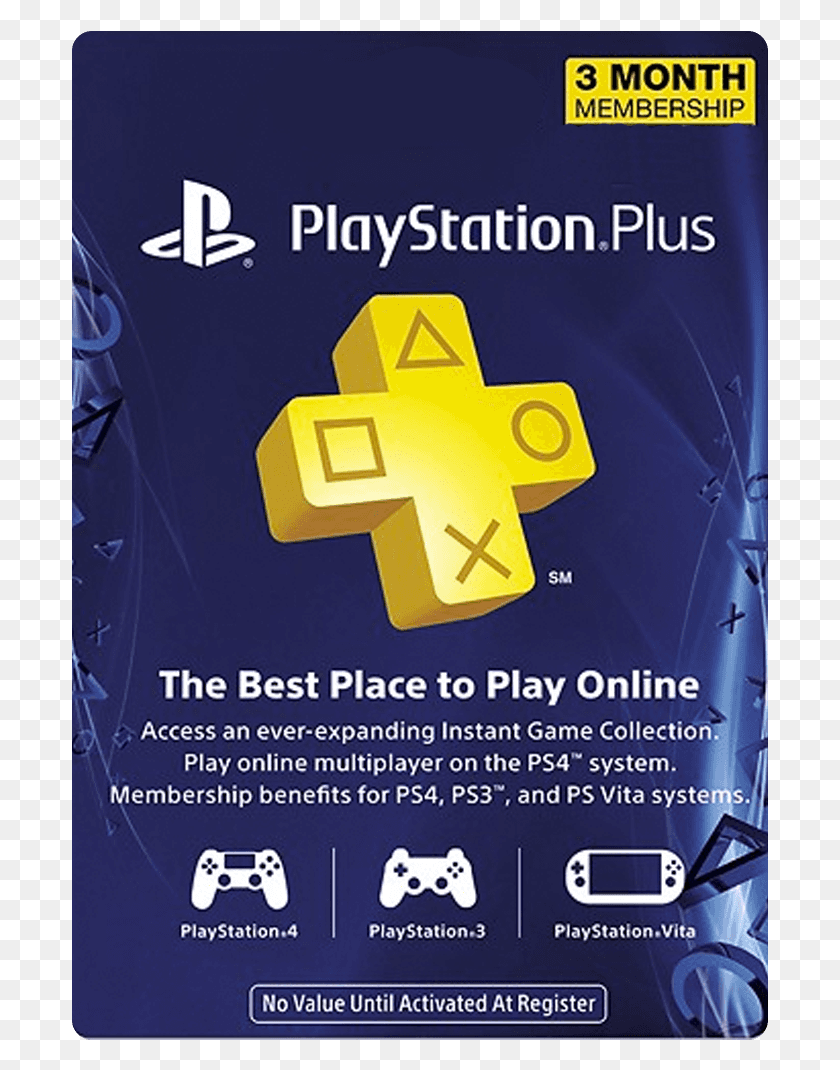 697x1010 Descargar Png / Playstation Plus 1 Año, Cartel, Anuncio, Volante Hd Png