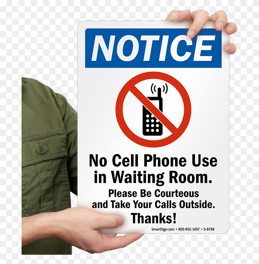701x795 Please Be Courteous And Take Your Calls Outside Sign No Cell Phone Beyond This Point, Person, Text, Military Uniform HD PNG Download