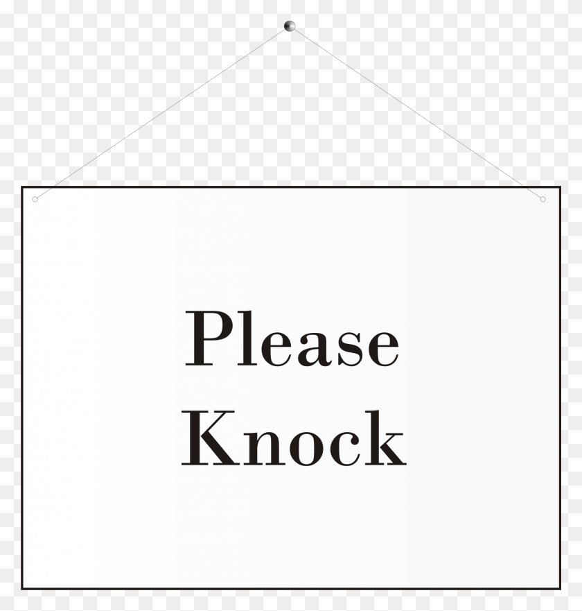 1953x2056 Please Knock Sign Triangle, Text, Plant, Housing HD PNG Download