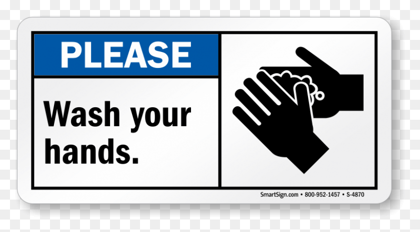 800x416 Please Wash Your Hands Sign Sign, Text, Hand, Face HD PNG Download