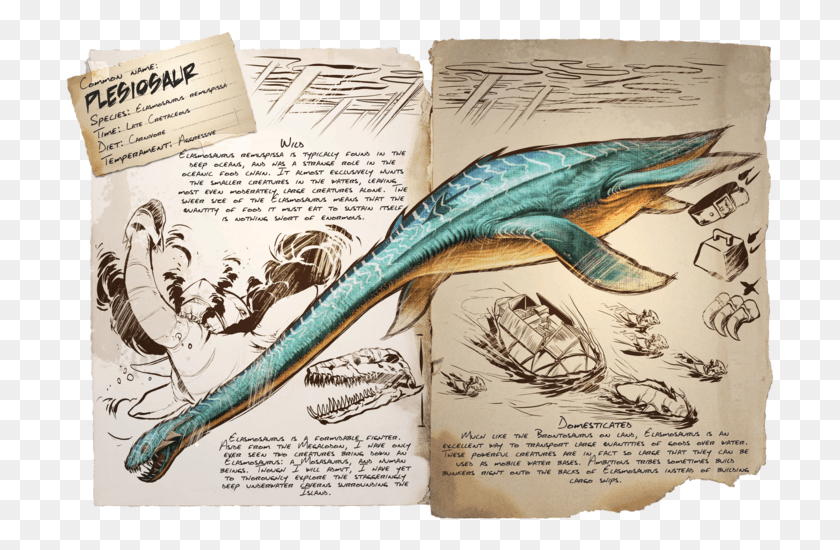 709x490 Plesiosaur Ark Survival Evolved Plesiosaurio, Texto, Papel, Animal Hd Png