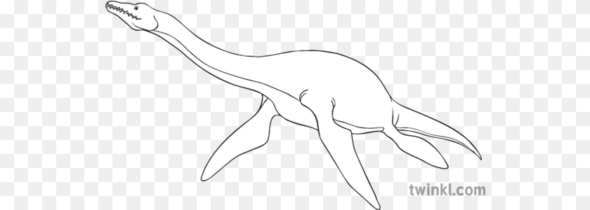 543x300 Plesiosaur Extinct Dinosaur Loch Ness Monster Nessie General Line Art, Blade, Dagger, Knife, Weapon Transparent PNG
