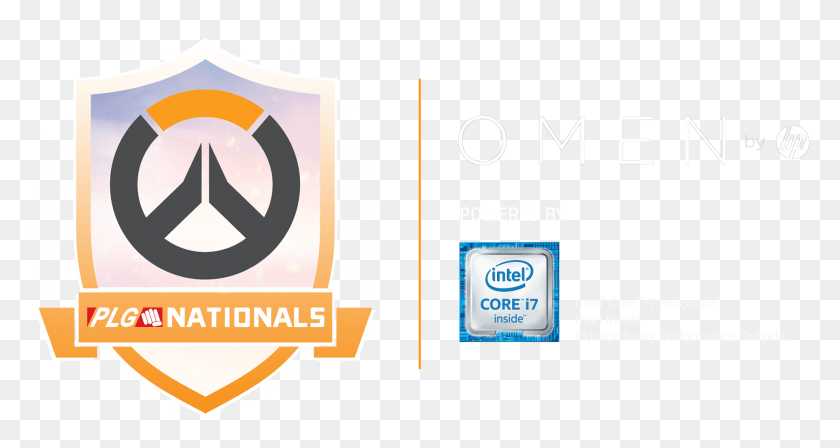 1869x930 Descargar Png Plg Nationals Overwatch Logo Powered By Omen By Hp Overwatch World Cup 2018 Logo, Text, Electronics, Computer Hd Png