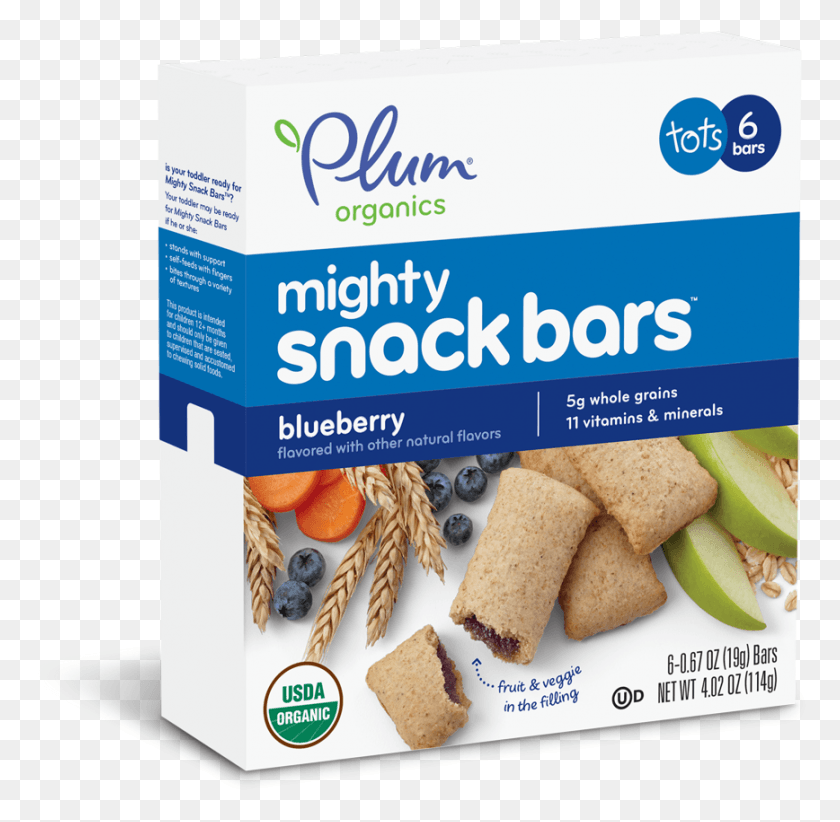 868x849 Plum Organics Plum Organics Mighty Snack Bars, Bread, Food, Cracker HD PNG Download