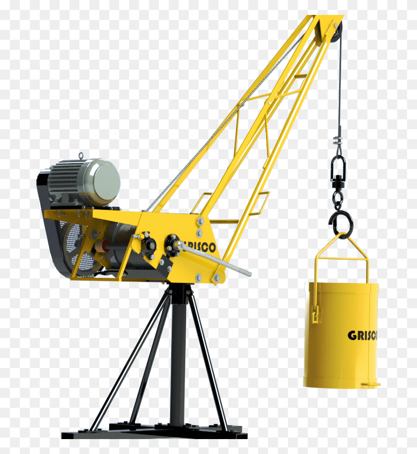697x853 Pluma Gra Crane, Construction Crane, Tripod HD PNG Download