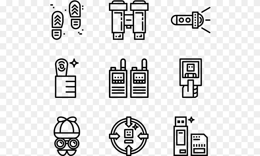 Plumbing Icons, Gray Sticker PNG