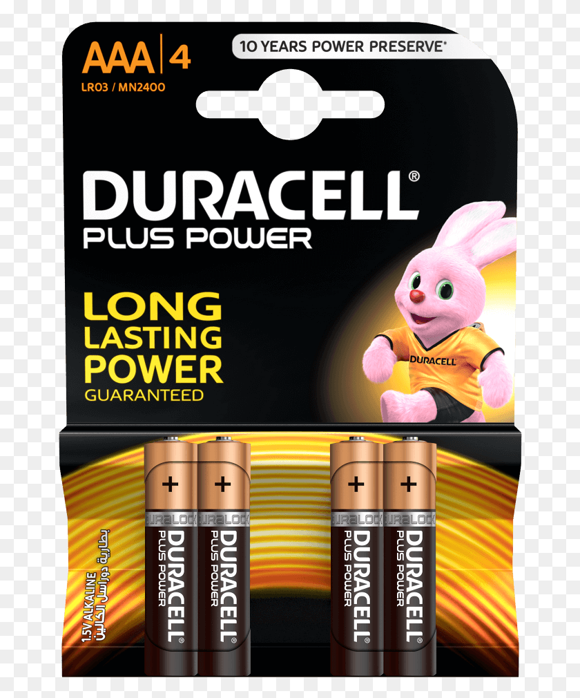 672x950 Descargar Png Plus Power Aaa Batteries Duracell Plus Power Aaa 4 Pack, Juguete, Texto, Anuncio Hd Png