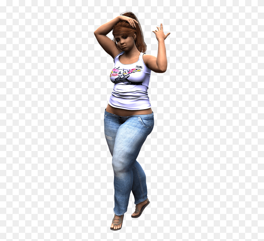 250x706 Plus Size Girl Woman Sensual Sexy Lady Seductive Girl, Pants, Clothing, Apparel HD PNG Download